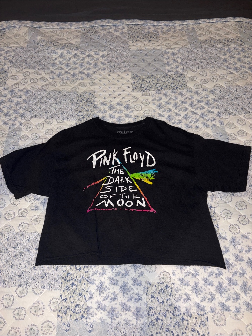 Pink Floyd T shirt- cropped- large